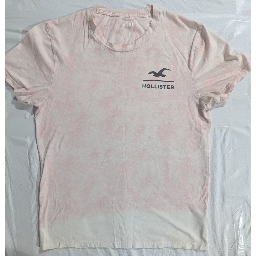 Hollister Men's T-Shirt M Pink California Seagull Logo Graphic Tee